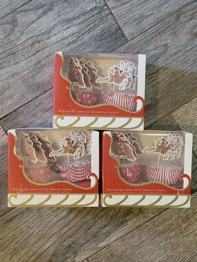 Williams Sonoma Meri Meri Twas Night B4 Xmas Cupcake Liners & Toppers Lot of 3